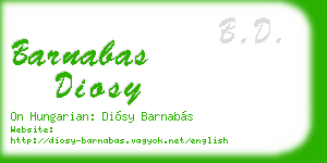 barnabas diosy business card