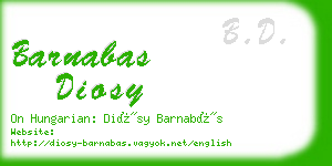 barnabas diosy business card